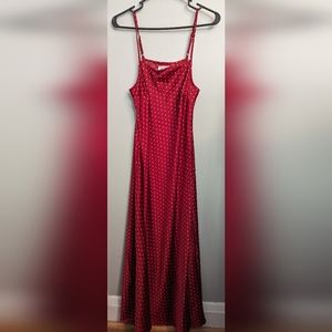 Satin red polka dot dress Jessica Simpson